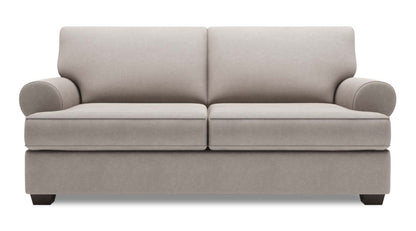 Fabriqué au Canada Canapé Personnalisable Roll 76 Tissu d'apparence lin Taille Condo Canapé avec Accoudoirs Roulés - Gris Pax Slate | Canapé Roll de Sofa Lab de 76 po de format condo fabriqué au Canada en tissu d'apparence lin - gris Pax Slate | RO093049