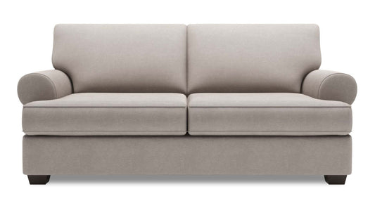 Fabriqué au Canada Canapé Personnalisable Roll 76 Tissu d'apparence lin Taille Condo Canapé avec Accoudoirs Roulés - Gris Pax Slate | Canapé Roll de Sofa Lab de 76 po de format condo fabriqué au Canada en tissu d'apparence lin - gris Pax Slate | RO093049