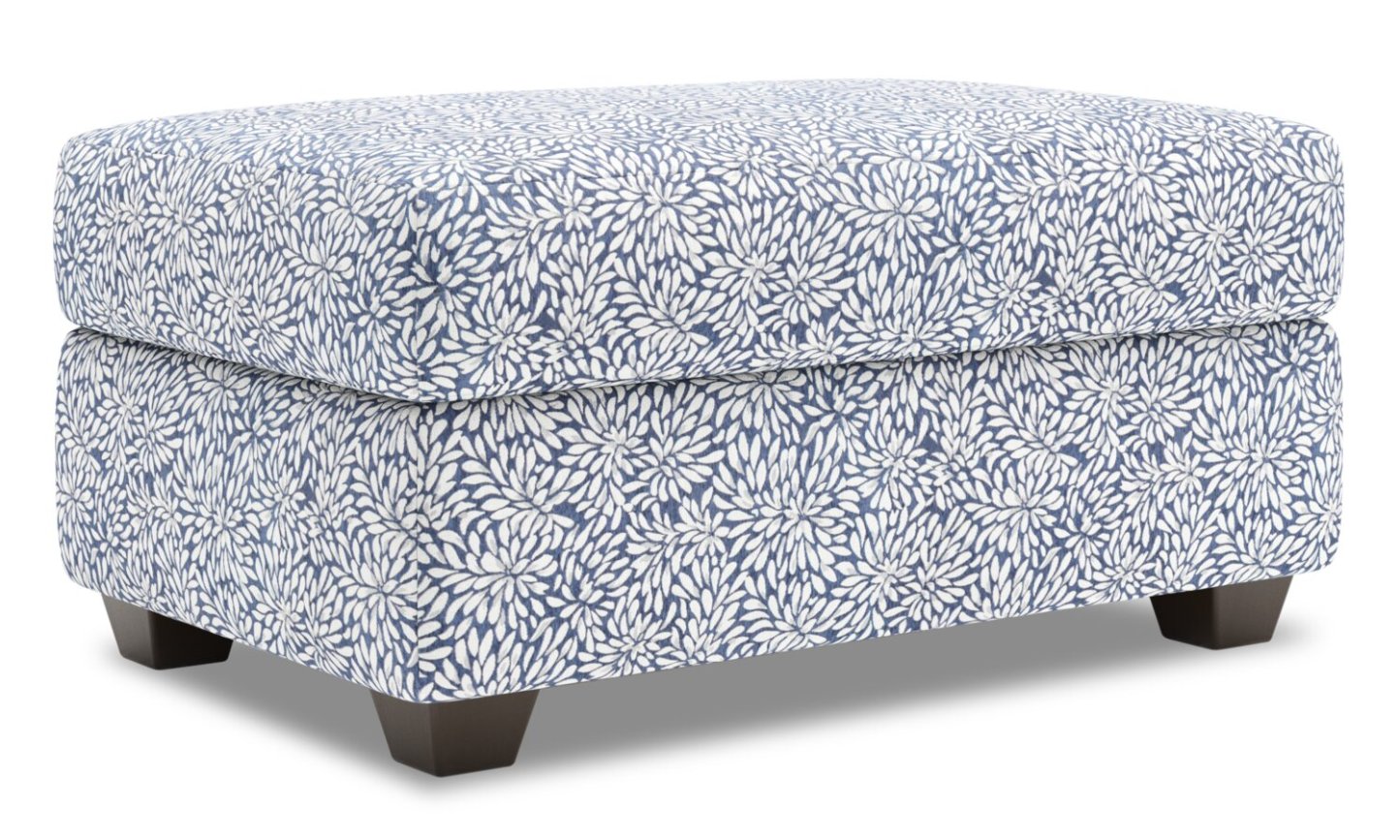 Fabriqué au Canada Pouf de rangement personnalisable The Trunk 39 en tissu - Cadet multicolore | Pouf de rangement The Trunk de Sofa Lab de 39 po fabriqué au Canada en tissu - Cadet multicolore | TRUN1145