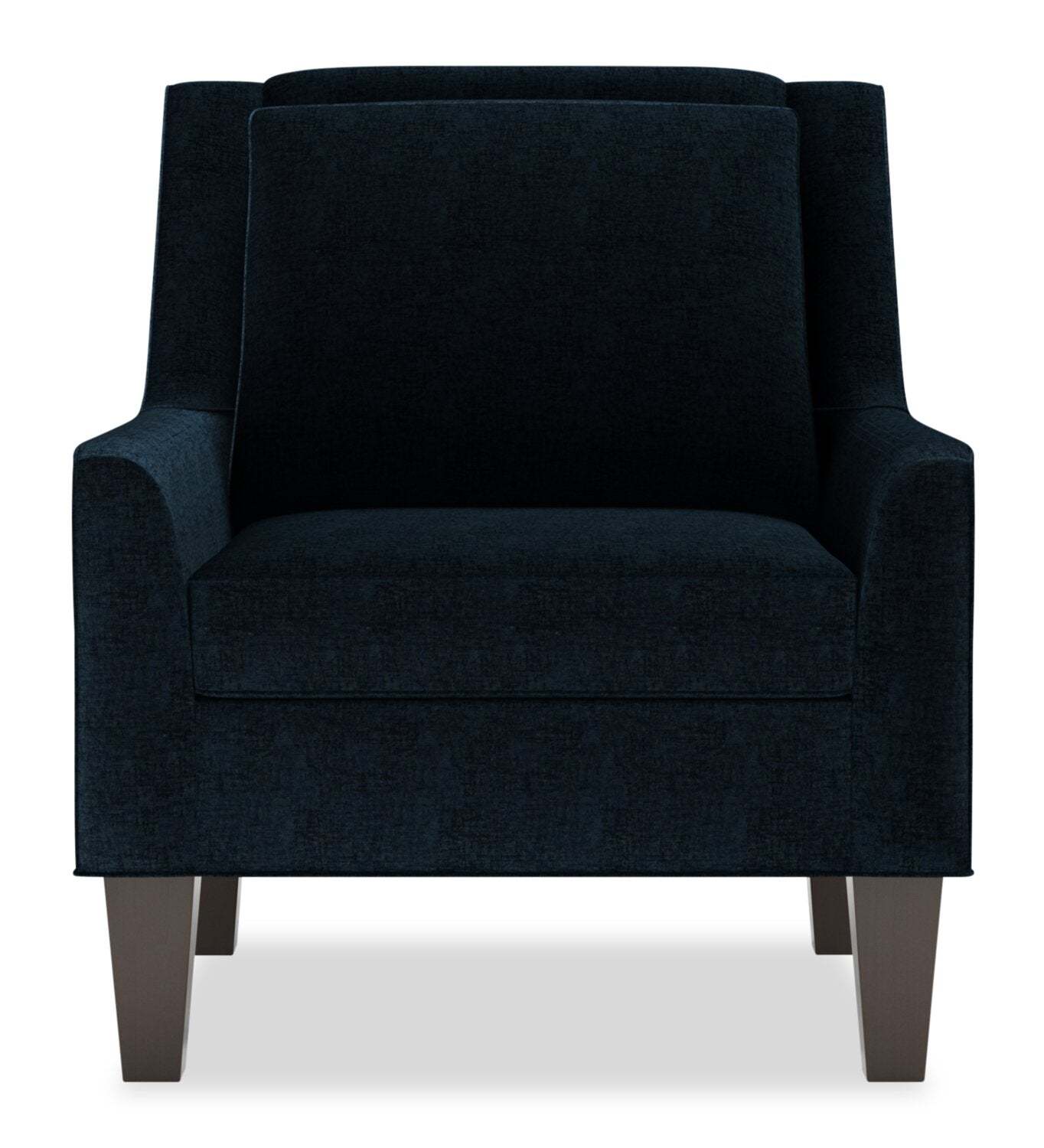 Fauteuil d’appoint club Sofa Lab personnalisable 29 po en tissu de chenille avec pattes en bois - bleu Luxury Indigo | Fauteuil d’appoint club Sofa Lab de 29 po fabriqué au Canada en tissu de chenille avec pattes en bois - bleu Luxury Indigo | CLUB3193