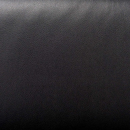 Sofa-lit Drake de 87 po en tissu d’apparence cuir avec lit rétractable, appuie-têtes relevables et capitonnage à boutons - noir