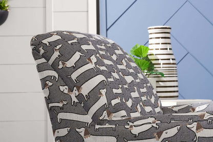 Fauteuil d'appoint pivotant personnalisable Sofa Lab de 31 po fabriqué au Canada en tissu - Peppercorn multicolore | SWIV1143