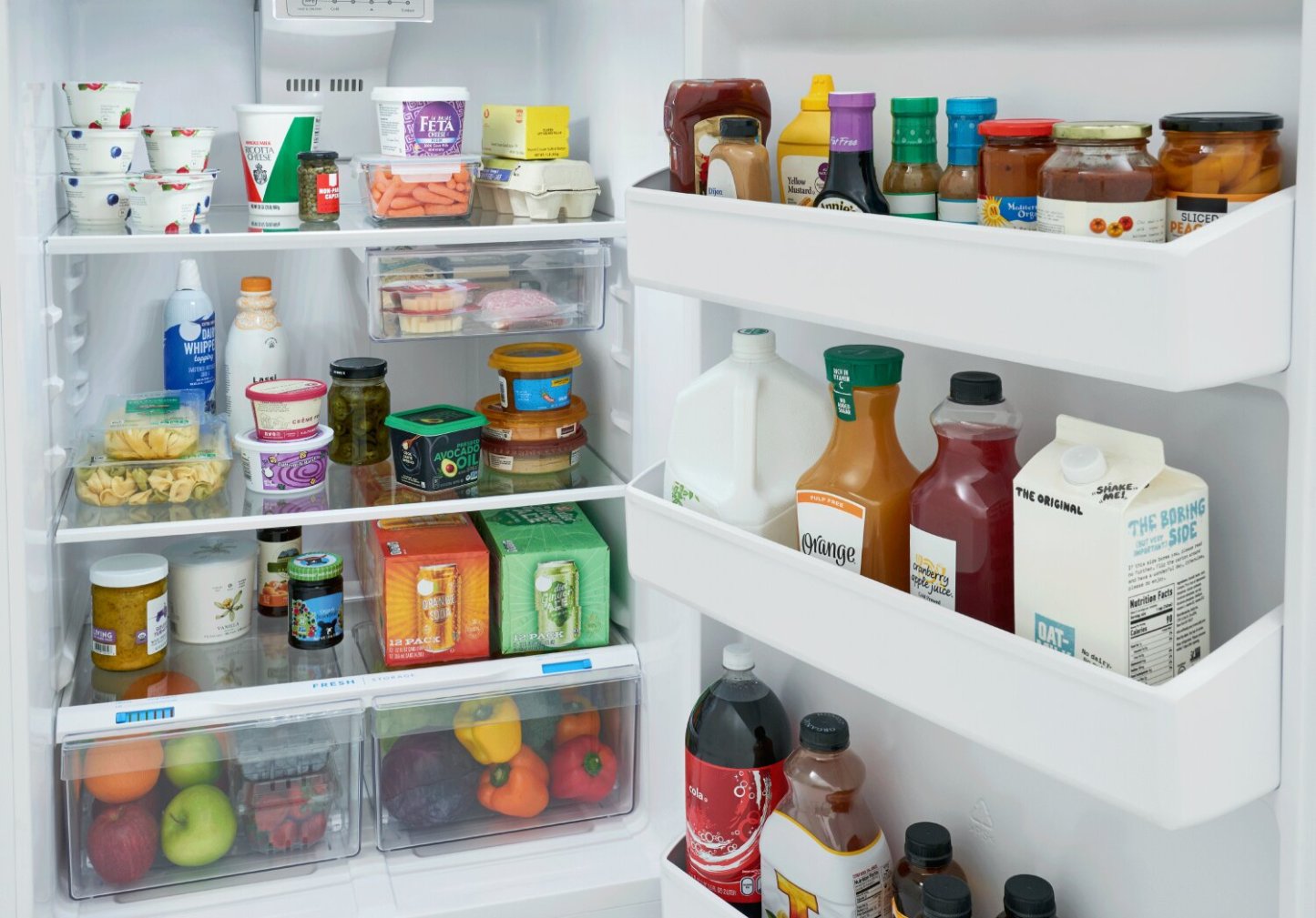 Réfrigérateur Frigidaire de 30” et de 18 pi3 à congélateur supérieur - acier inoxydable résistant aux traces de doigts - FRTE1835AV