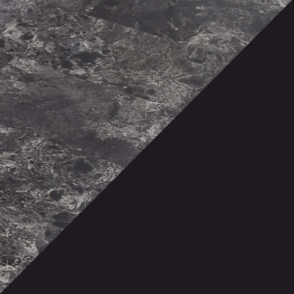 Roma 44 Rustic Sofa Table with Shelf - Table de salon rustique Roma de 44 po avec tablette - imitation de marbre noir