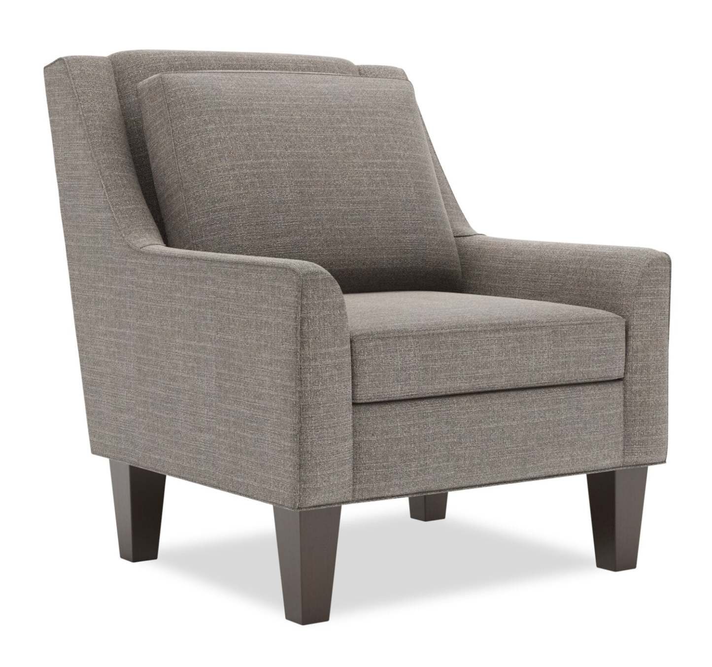 Fauteuil d'appoint club Sofa Lab de 29 po fabriqué au Canada en tissu d'apparence lin avec pattes en bois - bleu Luna Sailor | CLUB2391