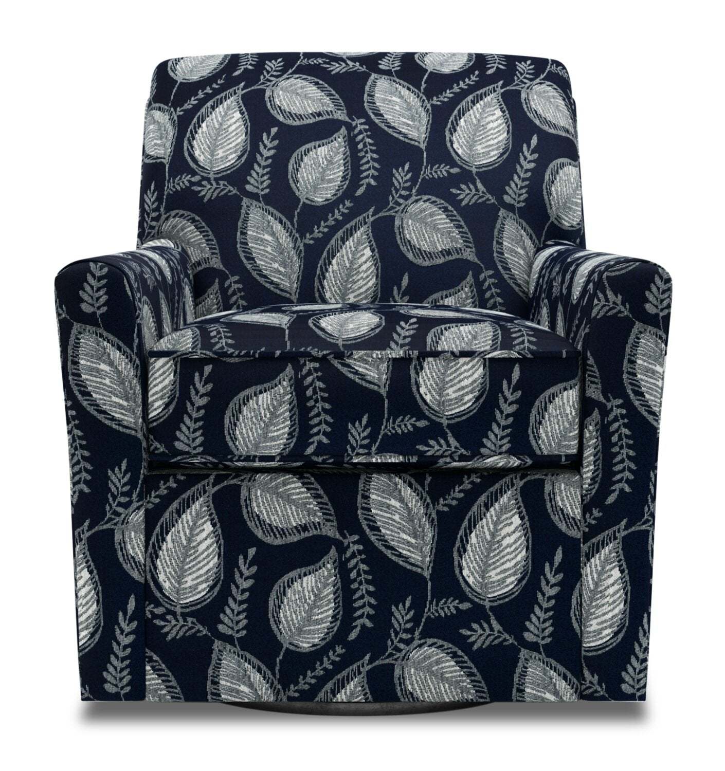 Fauteuil d’appoint pivotant personnalisable Sofa Lab de 31 po fabriqué au Canada en tissu - Midnight multicolore | SWIV1147