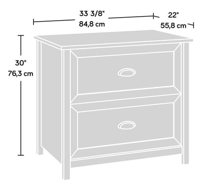 Cayla 33.39 2-Drawer Classing Cabinet - Estate Black|Classeur Cayla de 33,39 po à 2 tiroirs - noir Estate