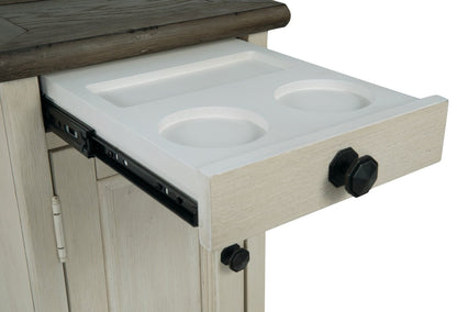 Colby 14 Rustic Chairside Table with Storage - Two Tone Wood|Table de fauteuil rustique Colby de 14 po avec rangement - bois deux teintes