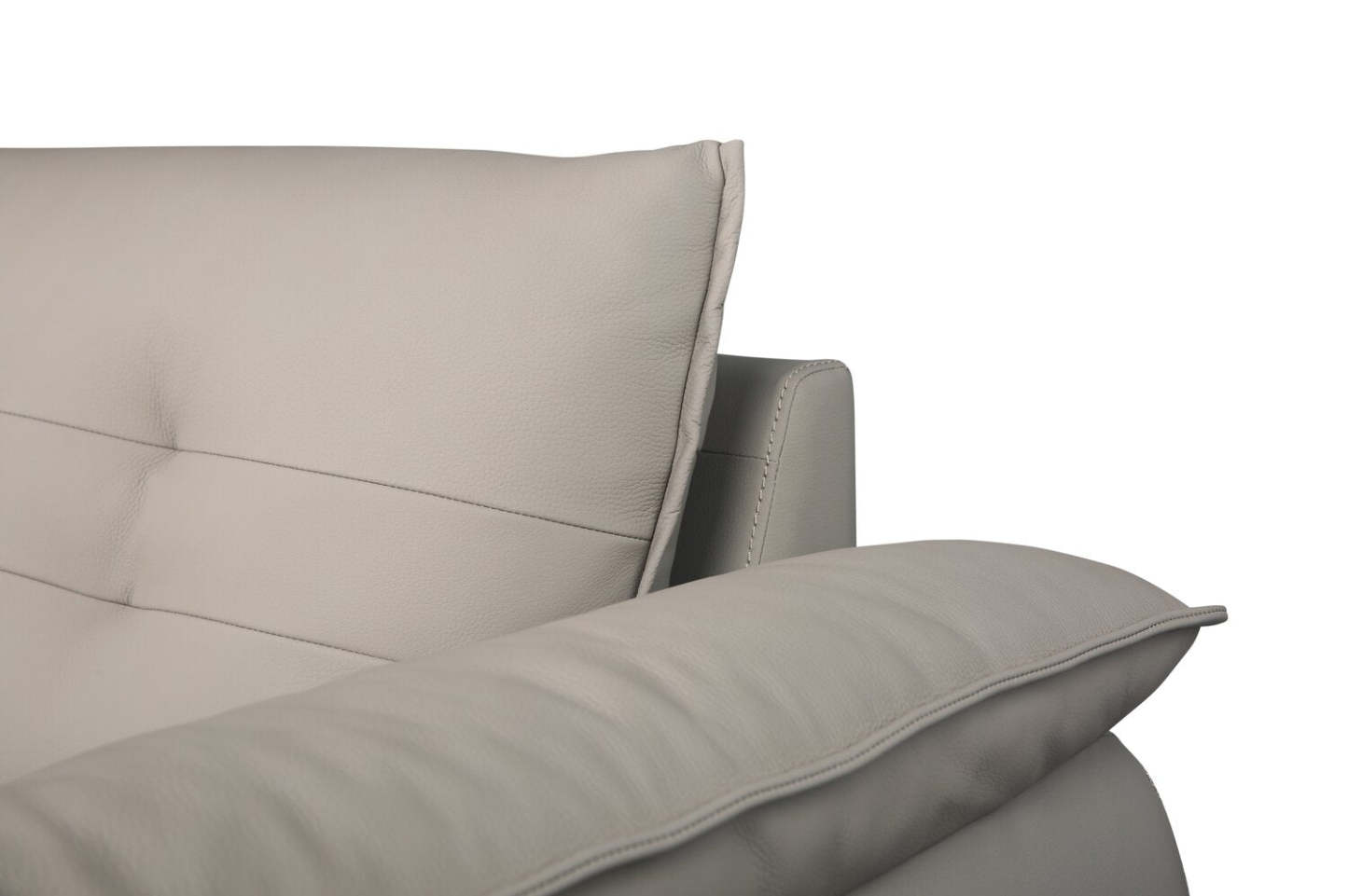 Raya Modular 5-Piece Left-Facing Genuine Leather Sectional with Storage Console and Wood Legs - Stone Beige | Canapé sectionnel modulaire de gauche Raya 5 pièces en cuir véritable avec console de rangement et pattes en bois - beige pierre