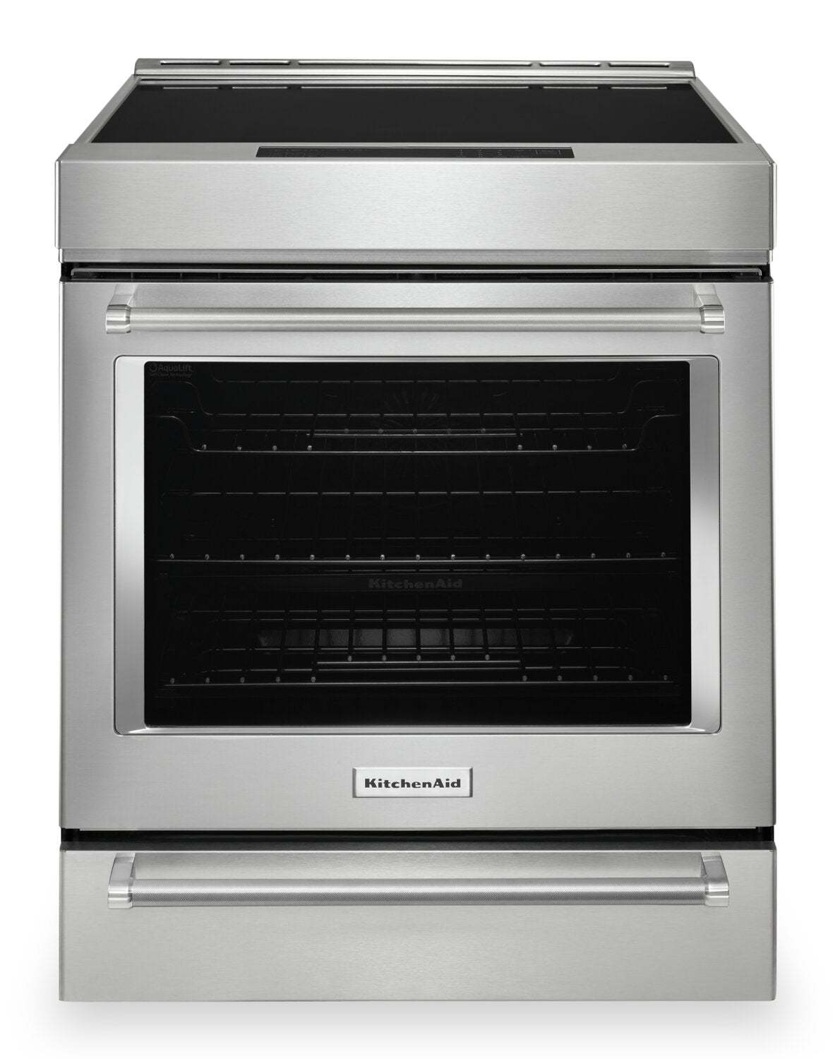 Cuisinière à induction KitchenAid de 6,4 pi³ avec friture à air et technologie AquaLiftMD - acier inoxydable - KSIS730PSS