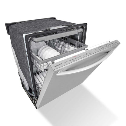 Lave-vaisselle intelligent encastré LG à 46 dBA de 24 po avec commandes sur le dessus et QuadWashMC - Acier inoxydable résistant aux traces - …