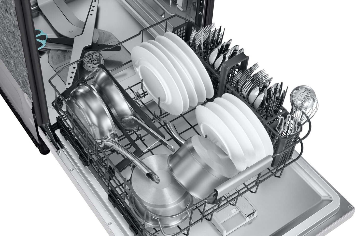 Samsung 24 38 dBA Lave-vaisselle à commandes sur le dessus avec nettoyage par IA et 3e panier - Blanc - DW90F89T0U12AA | Lave-vaisselle Samsung de 24 po et de 38 dBA avec commandes sur le dessus, nettoyage avec IA et 3e panier - DW90F89T0UMTAA | DW90F89W