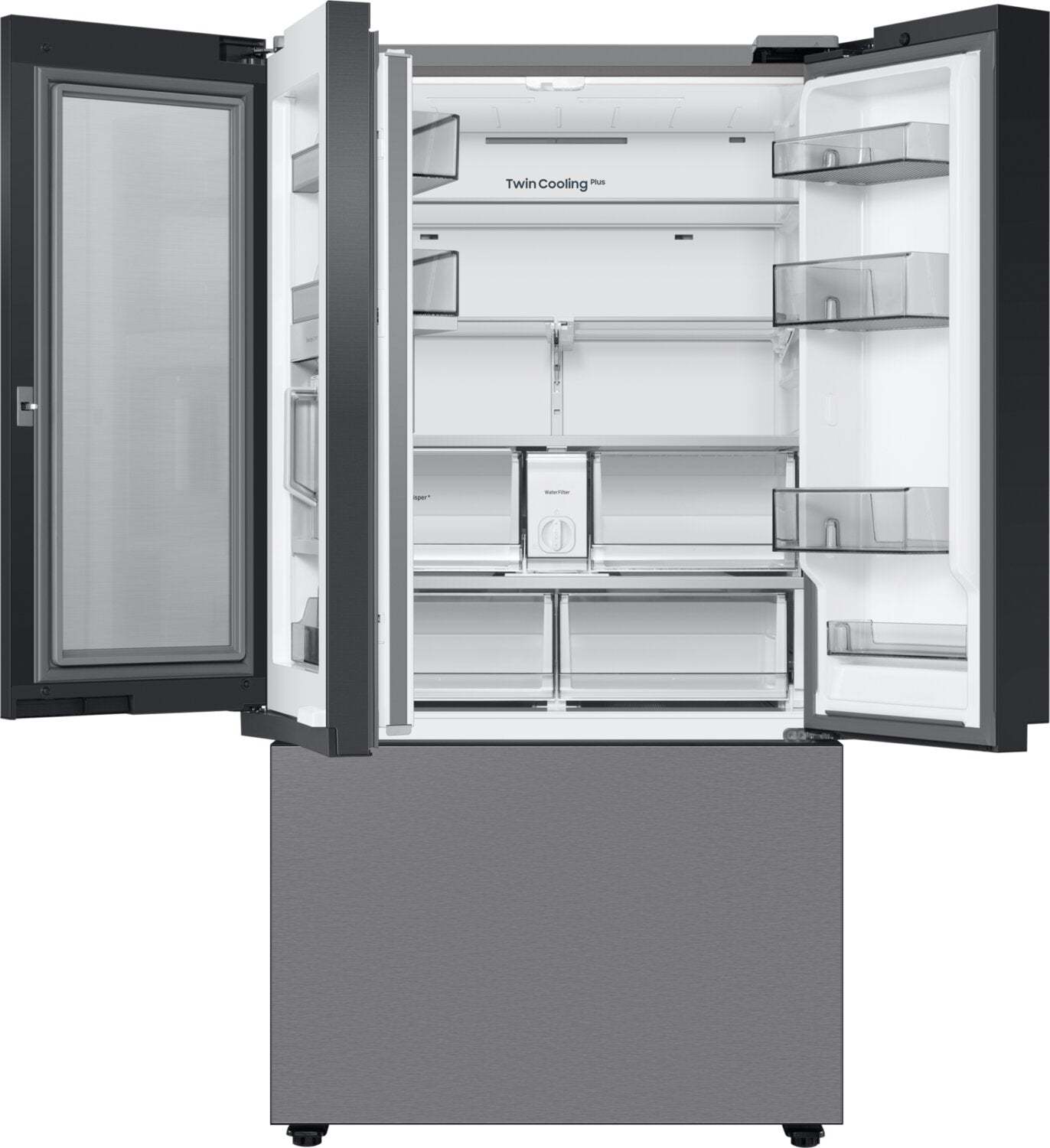 Réfrigérateur BESPOKE Samsung de 24 pi³ et de 36 po de profondeur comptoir avec zone de boissons Bev…