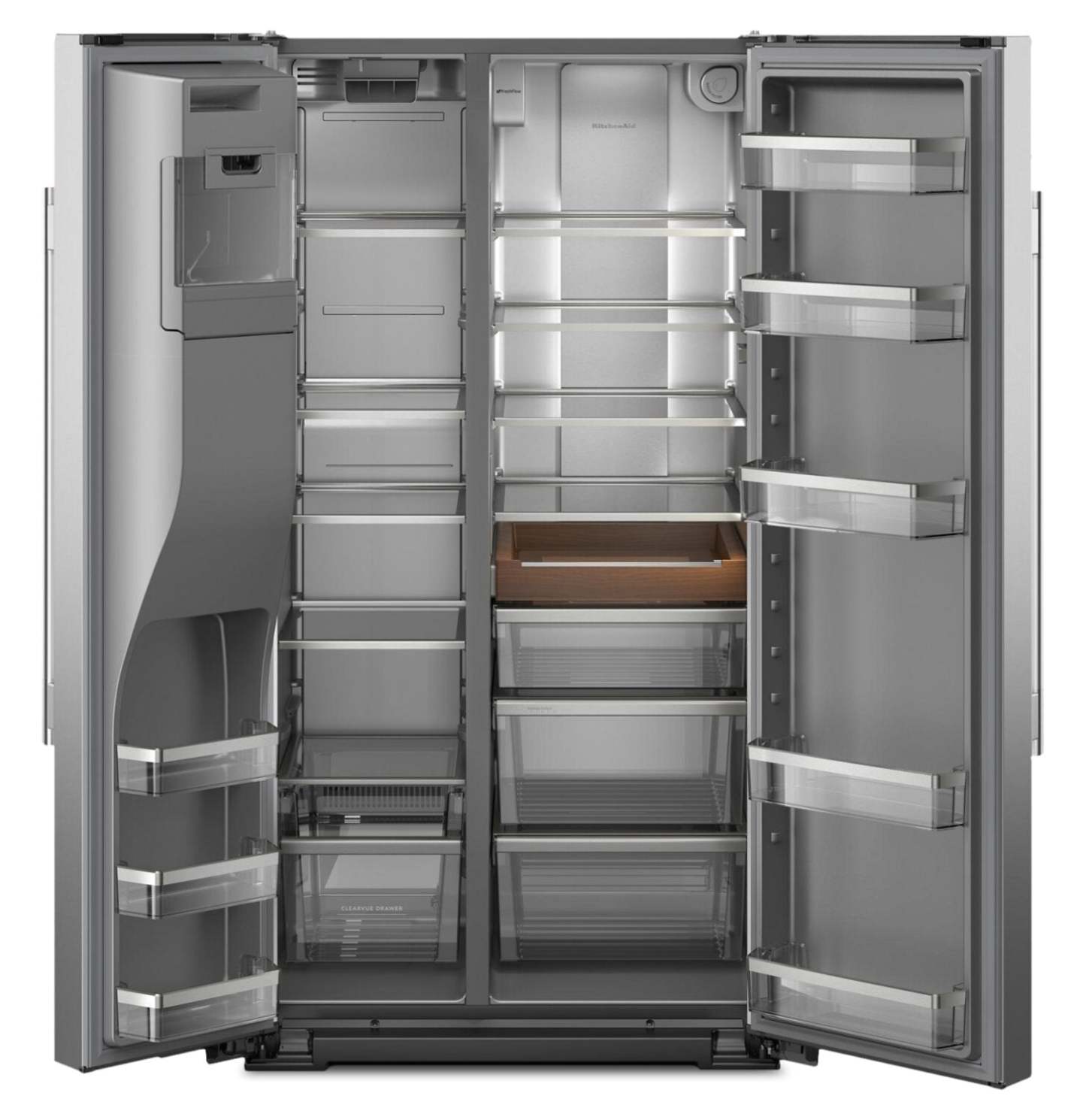 Réfrigérateur KitchenAid de 21 pi3 et de 36 po de profondeur comptoir - acier inoxydable résistant aux traces de doigts - KRSC536RPS