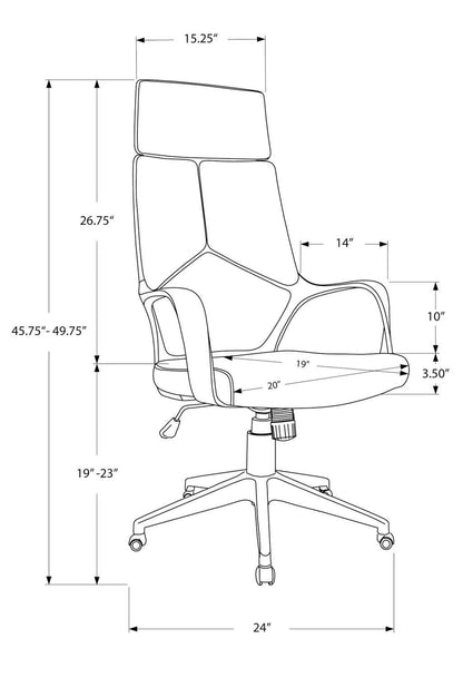 Hayes 25 Executive Office Chair - Noir | Fauteuil président Hayes de 25 po - noir