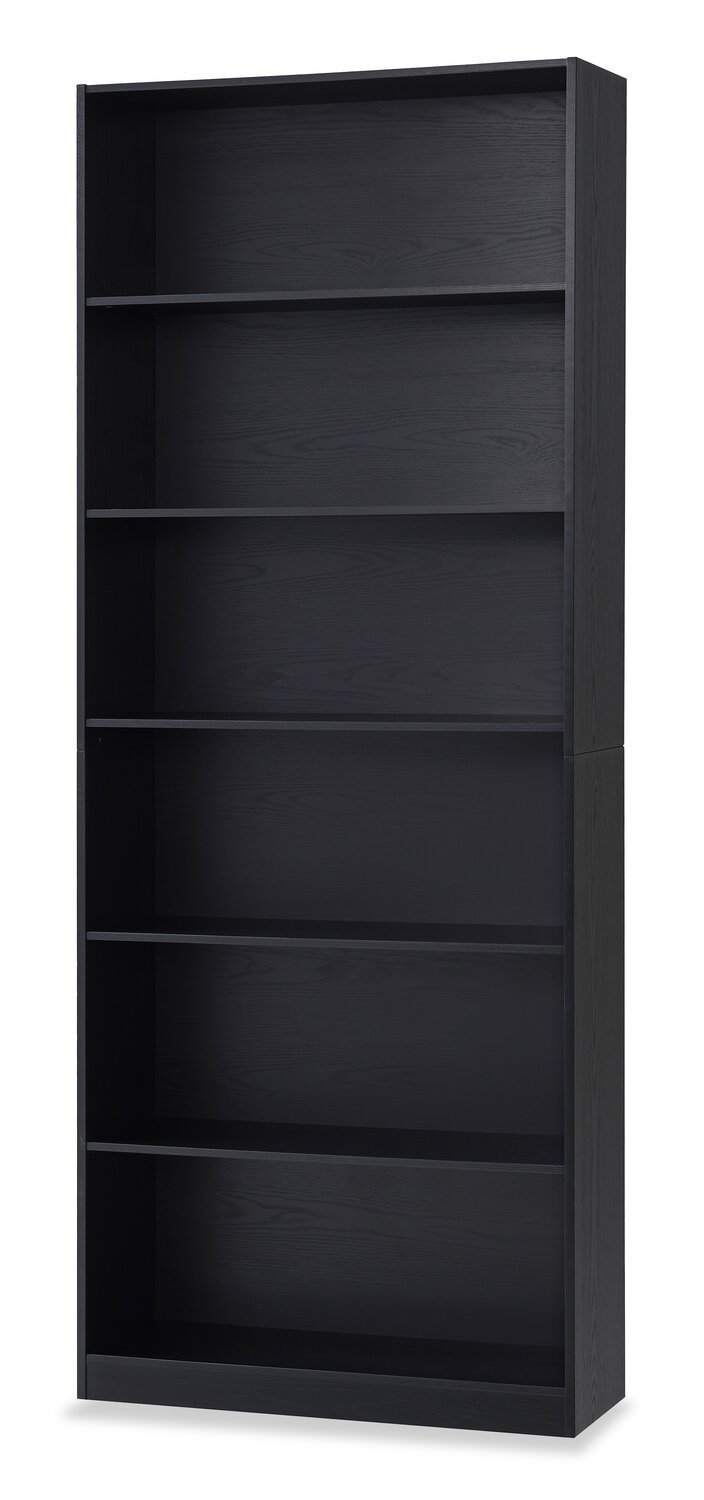 William 31.5 6-Shelf Bookcase - Black | Bibliothèque William de 31,5 po à 6 étagères - noire