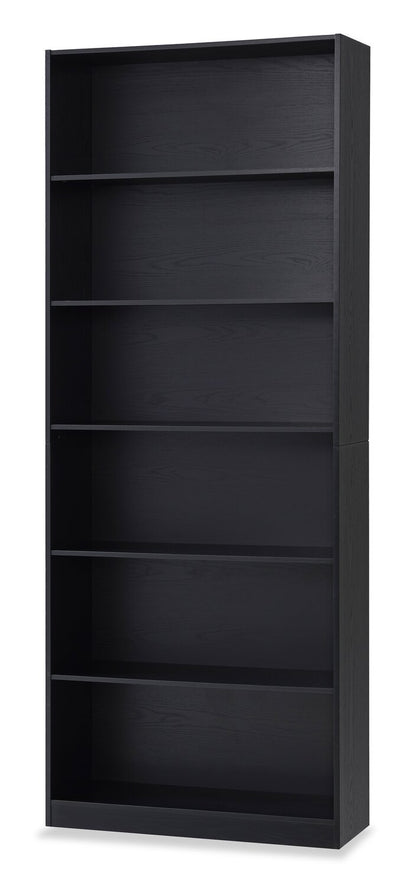 William 31.5 6-Shelf Bookcase - Black | Bibliothèque William de 31,5 po à 6 étagères - noire