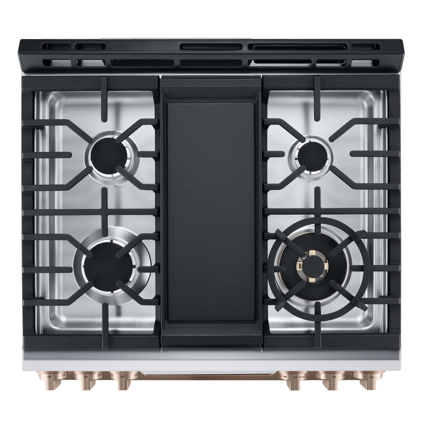 LG Studio 6,3 pi3 Cuisinière à gaz intelligente InstaViewMD avec friture à air - essence blanche - LSGS6338N | Cuisinière à gaz intelligente LG Studio de 6,3 pi3 avec hublot InstaViewMD et friture à air - essence blanche - LSGS6338N | LSGS6338