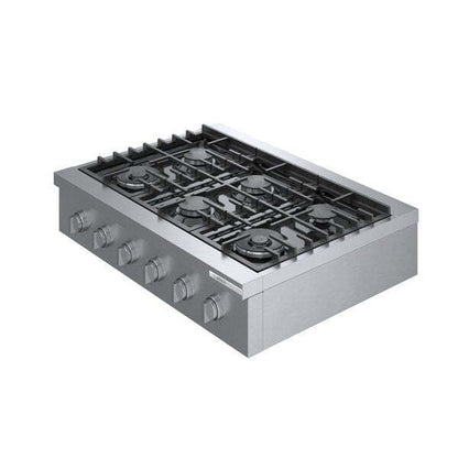 Table de cuisson à gaz à 6 brûleurs Bosch série 800 36 - RGM8658UC | Surface de cuisson à gaz Bosch de série 800 de 36 po à 6 brûleurs– RGM8658UC | RGM8658C
