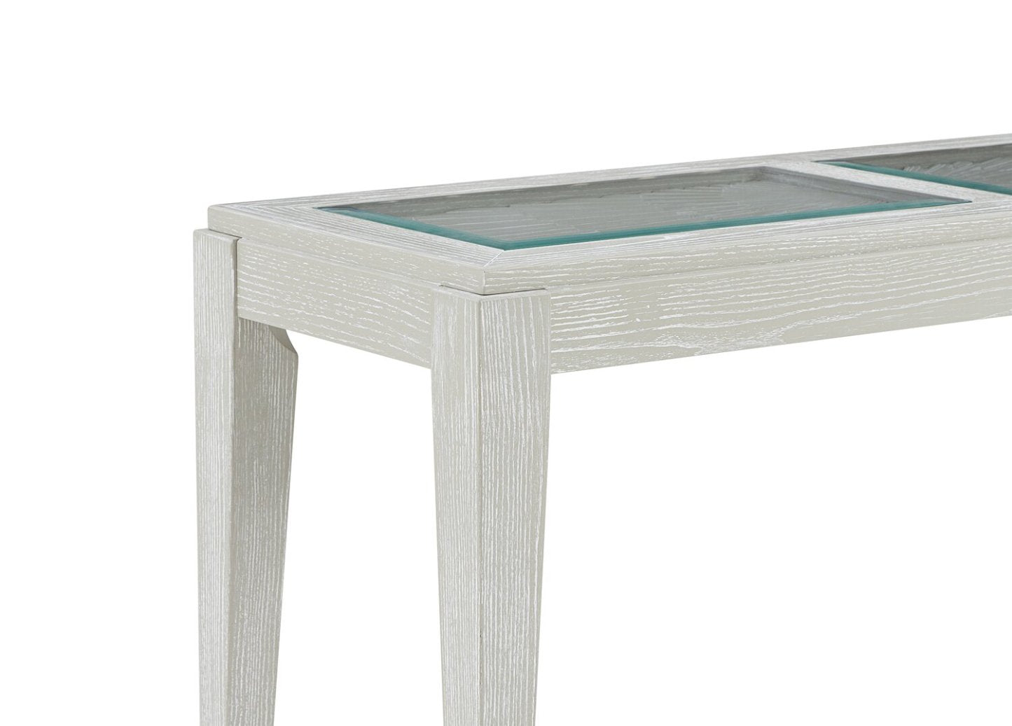 Table de canapé en bois massif Vida 47,5" avec étagère - Sable | Table de salon Vida 47,5 po en bois massif avec tablette - sable | VIDWHSTB