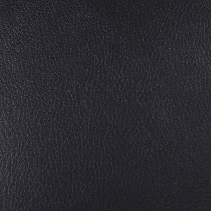 Canapé-lit sectionnel de gauche Drake 3 pièces en tissu d'apparence cuir avec pouf de rangement - noir