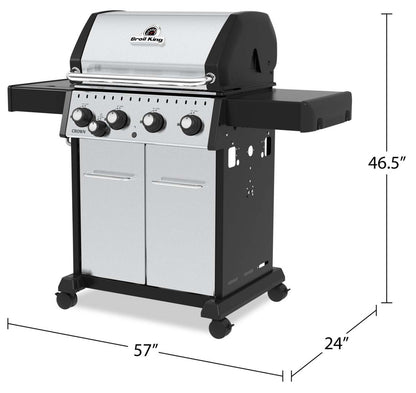 Barbecue à gaz propane Broil King Crown™ S 440 de 40 000 BTU - 865364 | Barbecue à gaz propane de 40 000 BTU Broil King CrownMC de série S 440 - 865364 | 865364LP