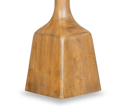 Table de bout ronde moderne Rhett de 18 po - chêne brun clair