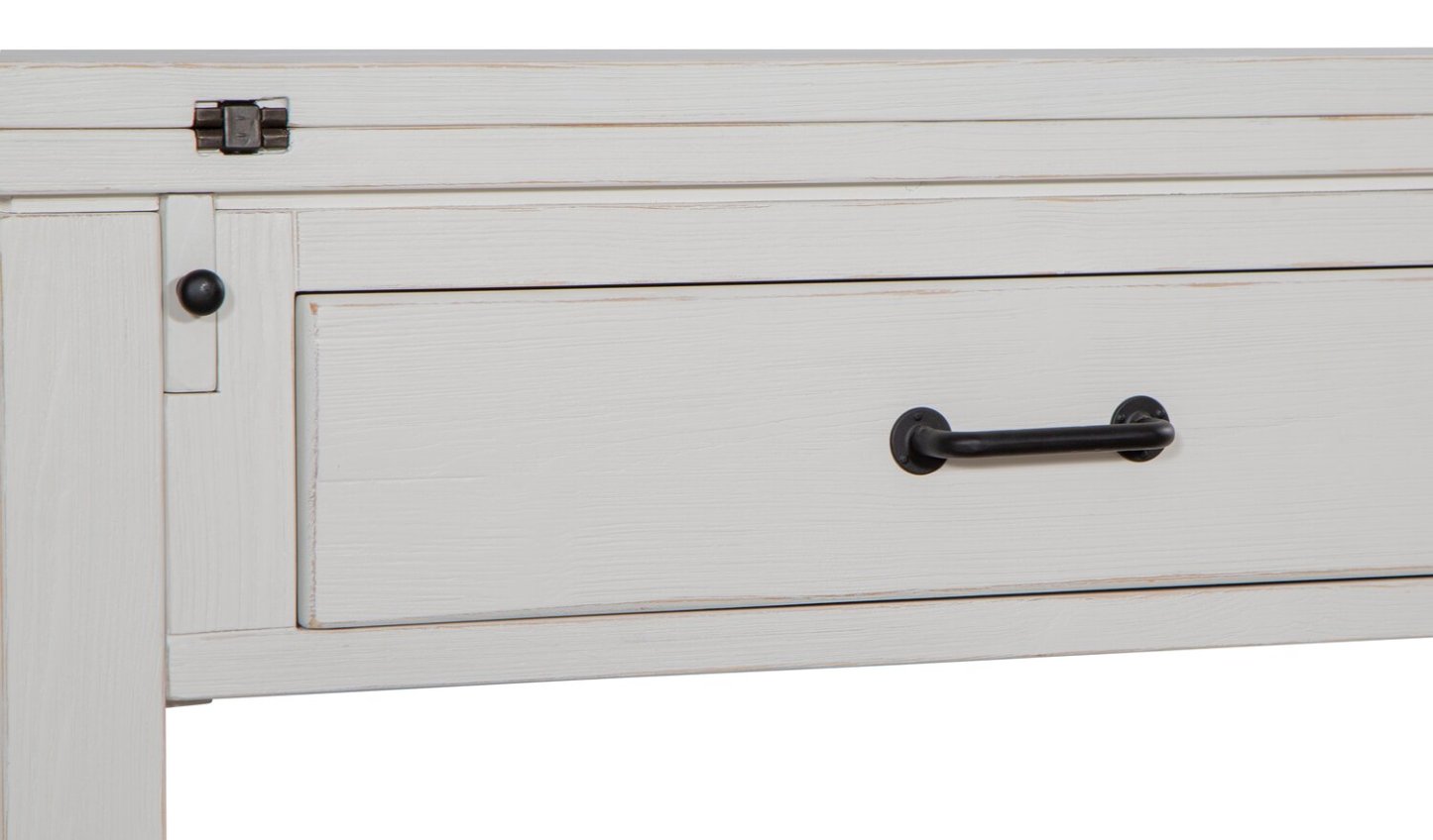 Harper 60 Modern Sofa Table with Storage and Shelf - White Pine|Table de salon moderne Harper de 60 po avec rangement et tablette - pin blanc