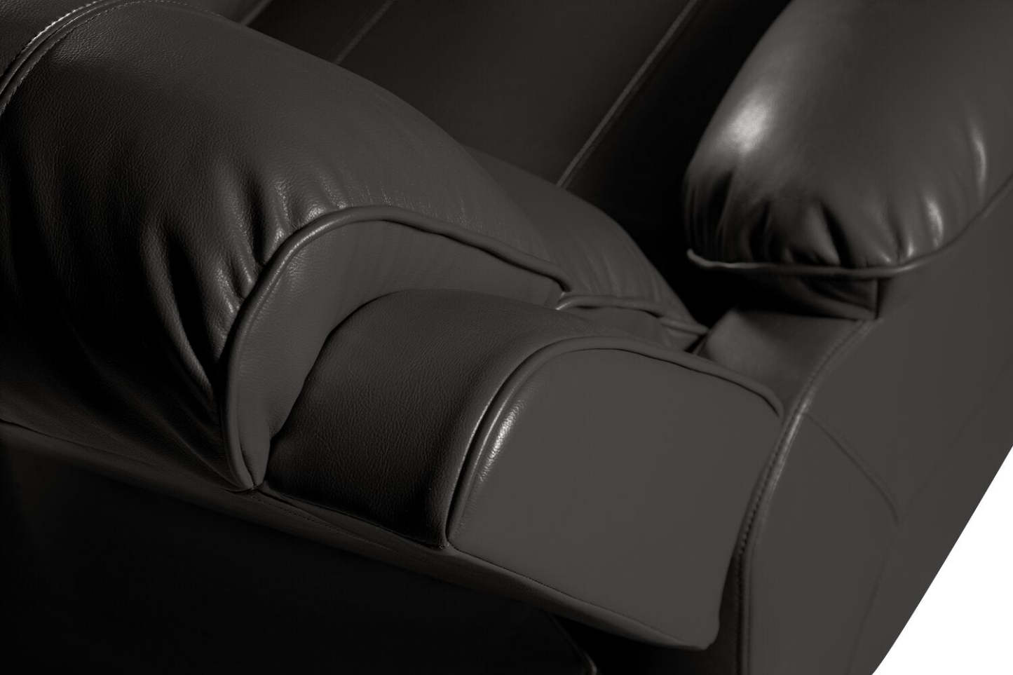 Fauteuil inclinable Chandler de 37 po en tissu d'apparence cuir - gris