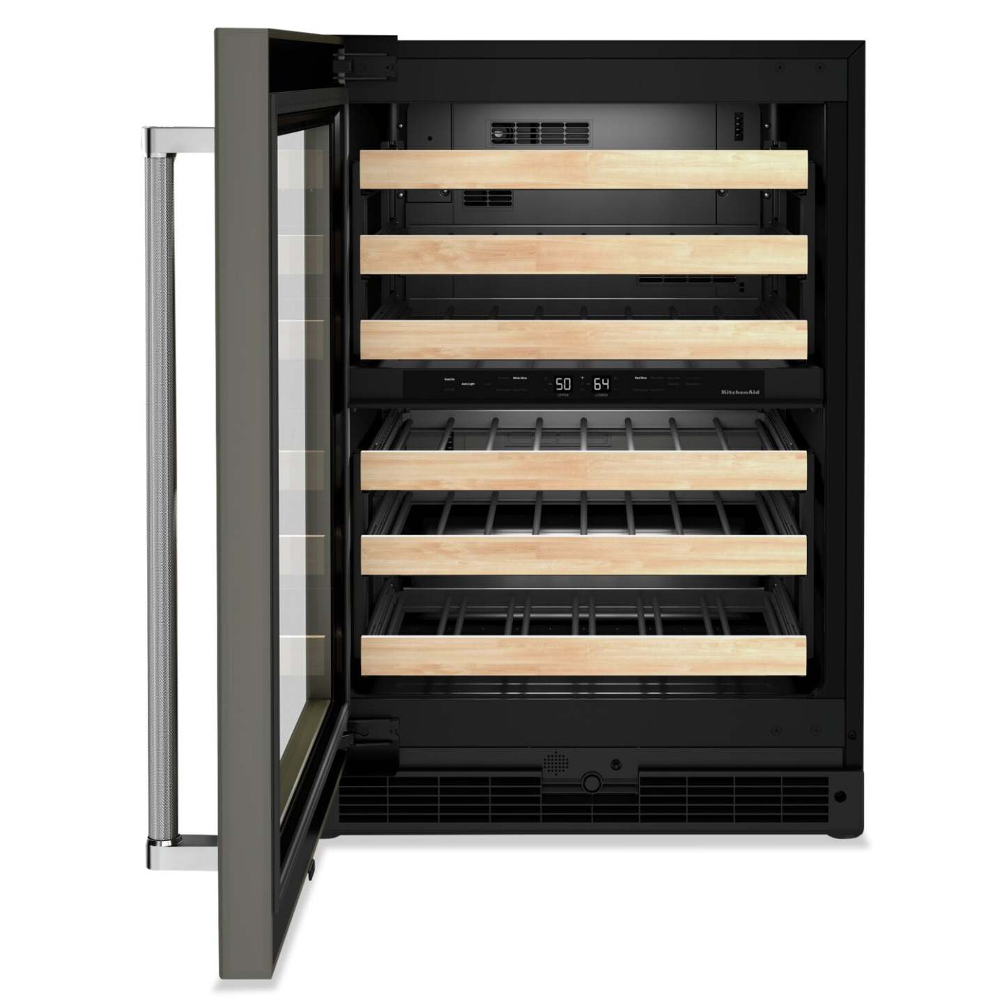 Réfrigérateur à vin KitchenAid de 24 po et de 5 pi³ sous le comptoir - panneau personnalisable - KUWL214KPA | KitchenAid 24 5 Cu. Ft. Undercounter Wine Refrigerator - Panel Ready - KUWL214KPA