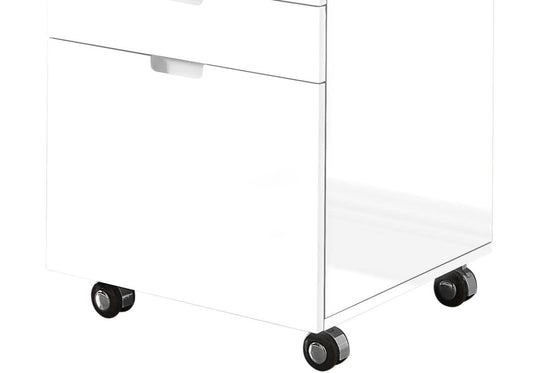 Hobson 18.25 3-Drawer Classeur - Glossy White|Classeur Hobson de 18,25 po à 3 tiroirs - blanc lustré