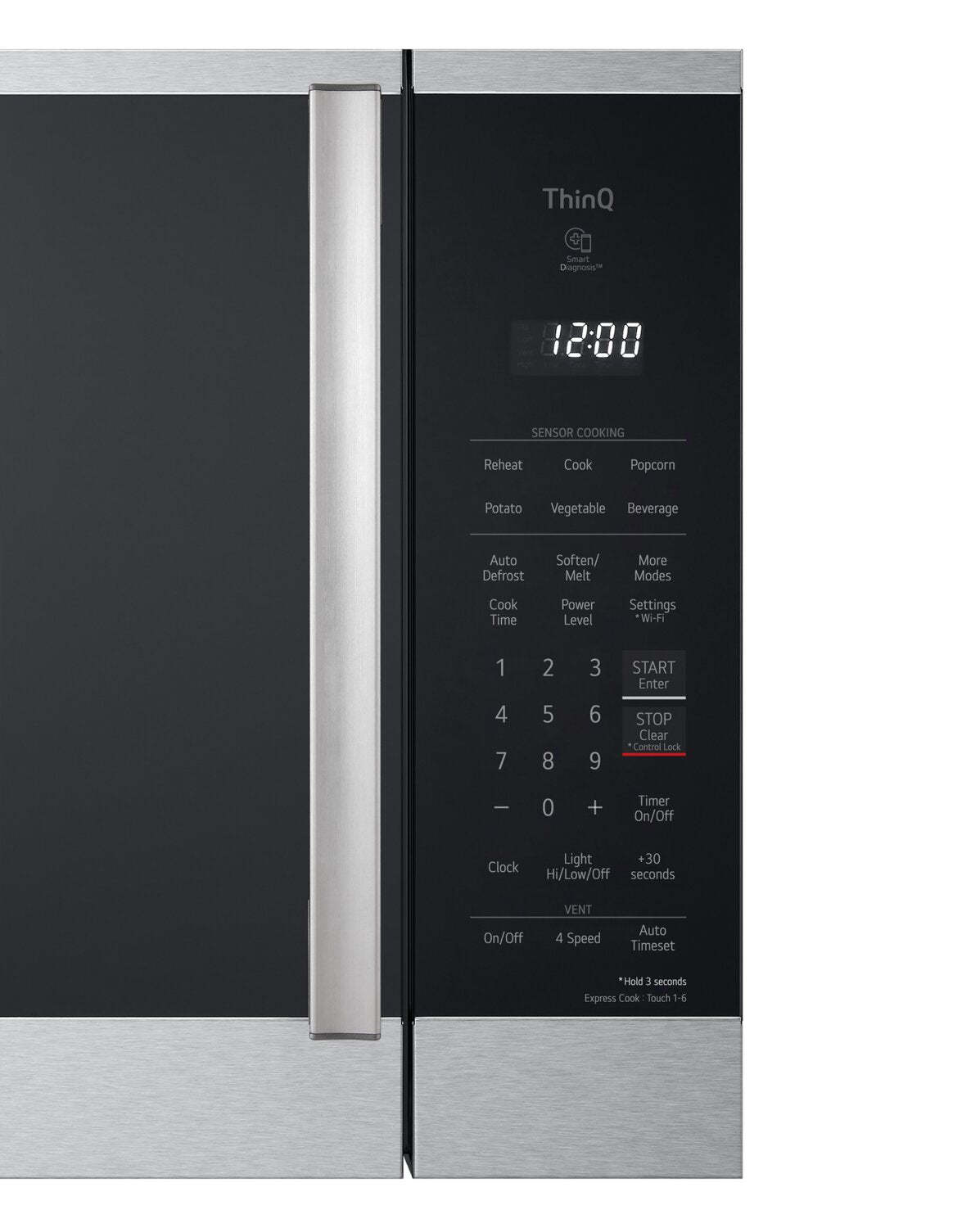 LG 2,1 Cu. Fort. Micro-ondes intelligent à cuisinière avec EasyClean® - MVEL2125X | Quatre à micro-ondes à hotte intégrée intelligente LG de 2,1 pi3 avec EasyCleanMD - MVEL2125X