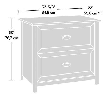 Cayla 33.39 2-Drawer Classeur - Soft White|Classeur Cayla de 33,39 po à 2 tiroirs - blanc doux