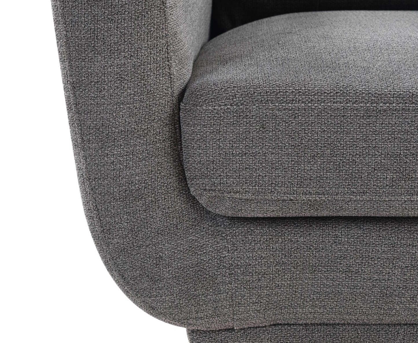 Chaise en tissu Cosmo 34 avec coussin de dossier capitonné - Charbon | Fauteuil Cosmo de 34 po en tissu avec coussin de dossier capitonné - anthracite