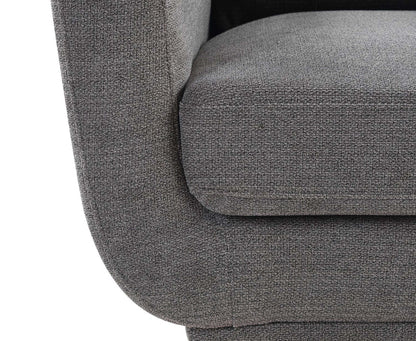 Chaise en tissu Cosmo 34 avec coussin de dossier capitonné - Charbon | Fauteuil Cosmo de 34 po en tissu avec coussin de dossier capitonné - anthracite