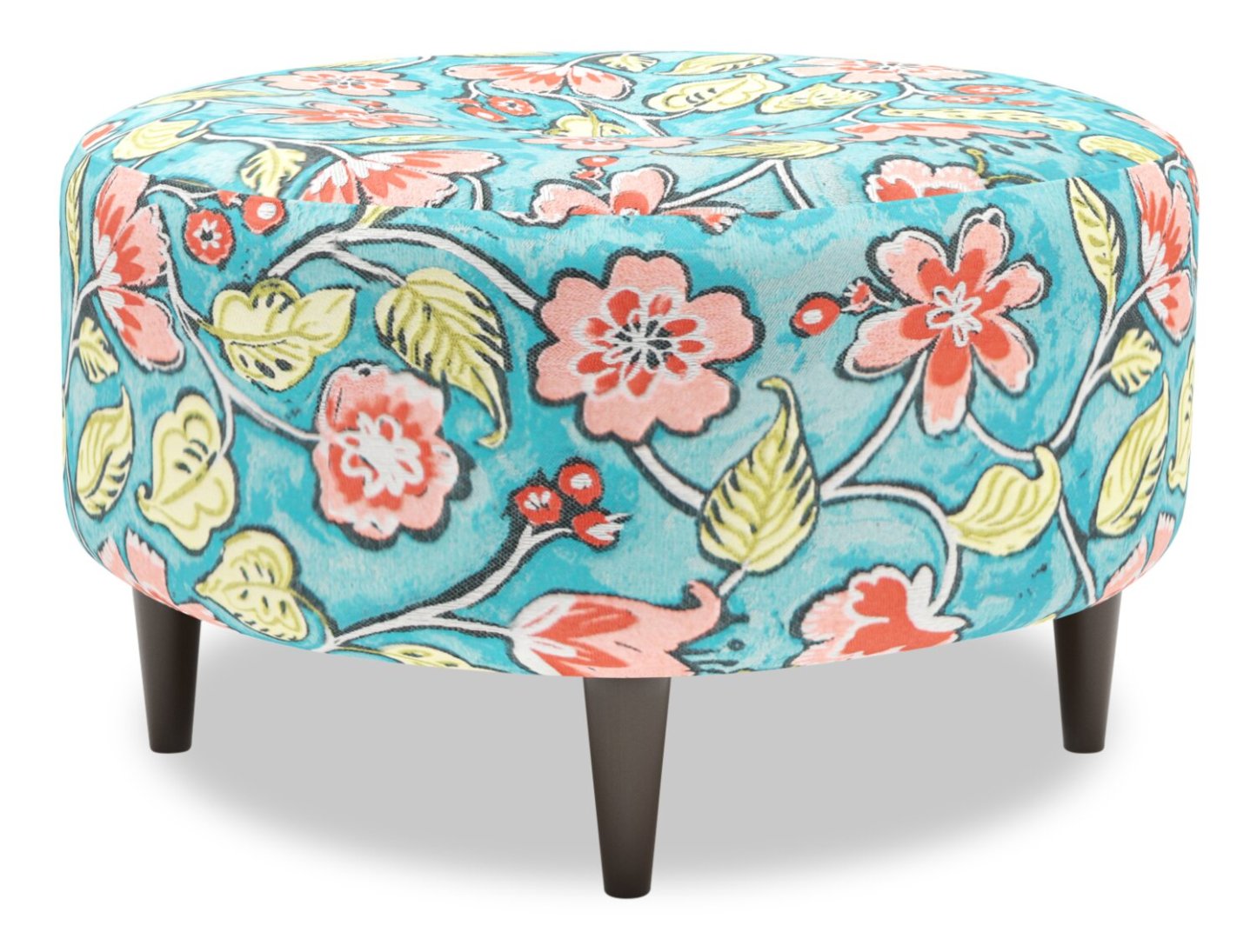 Fabriqué au Canada Sofa Lab personnalisable Pouf en tissu The Curve 31 - Malibu multicolore | Pouf The Curve de Sofa Lab de 31 po fabriqué au Canada en tissu - Malibu multicolore | CURV1144