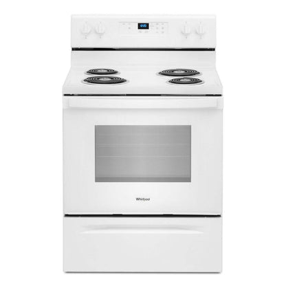 Cuisinière électrique Whirlpool de 4,8 pi³ - blanche - YWFC150M0JW | Bain à remous 4,8 Cu. Fort. Cuisinière électrique - Blanc - YWFC150M0JW