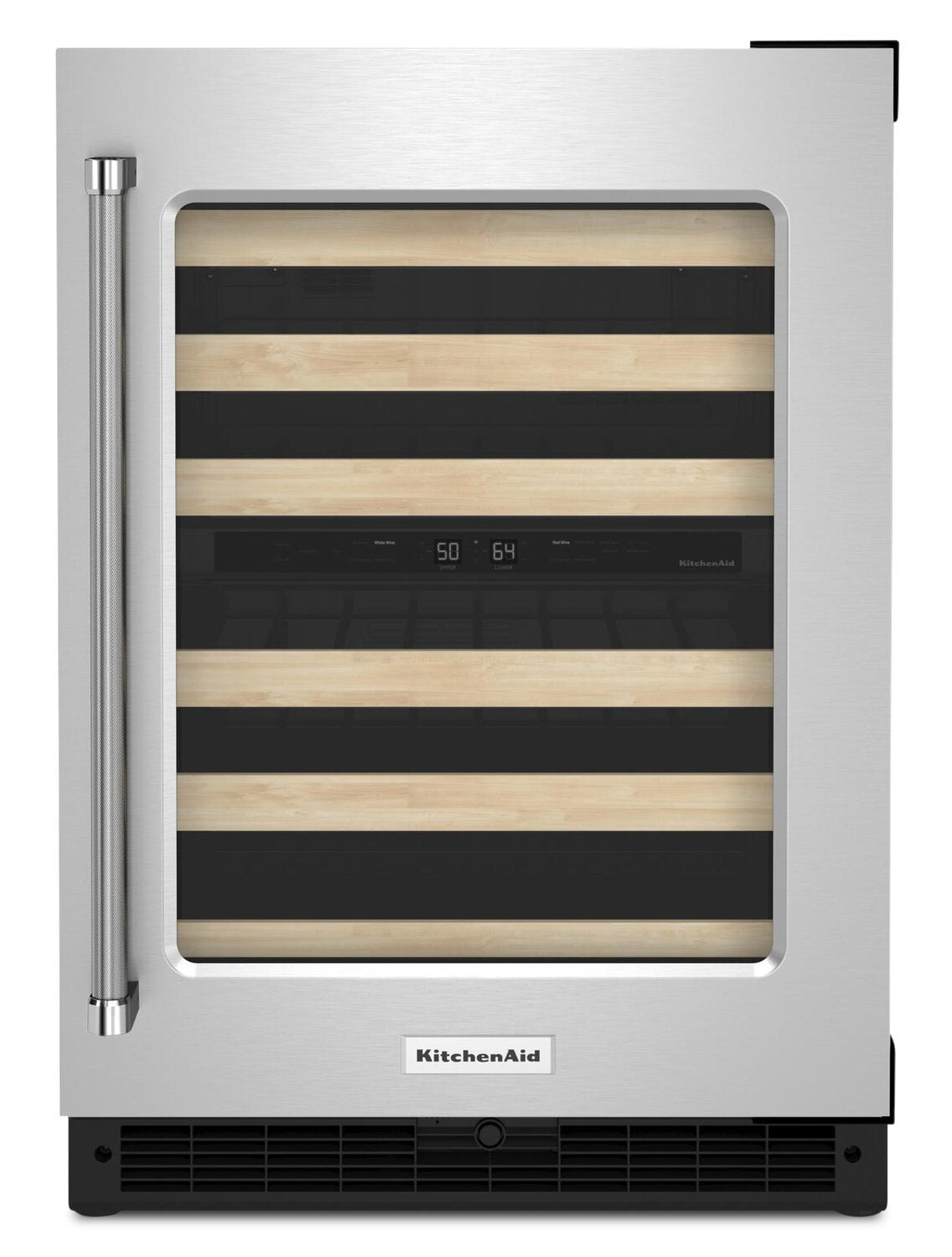 Réfrigérateur à vin KitchenAid de 5 pi³ et de 24 po sous le comptoir - acier inoxydable - KUWR214KSB | KitchenAid 24 5 Cu. Ft. Undercounter Wine Refrigerator - Stainless Steel - KUWR214KSB