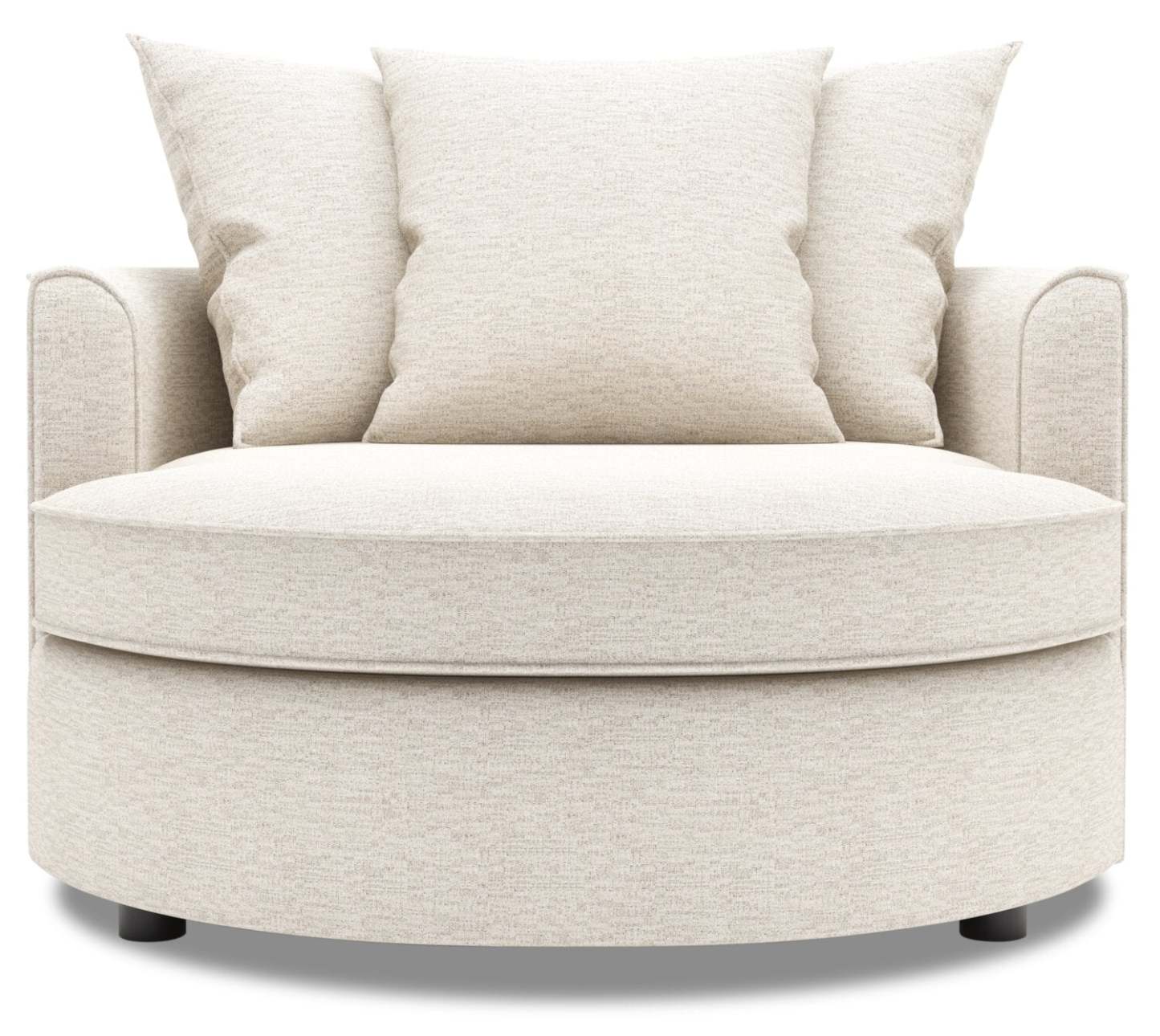Fauteuil d’appoint enveloppant Sofa Lab de 48 po fabriqué au Canada en tissu de chenille - beige Luxury Sand | CUDD3093