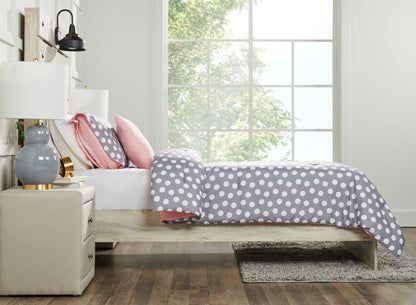 Portia 3-Piece Twin Comforter Set - Grey | Ensemble d'édredon Portia 3 pièces pour lit simple - gris