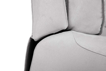 Cindy Crawford Home Newport 6-Piece Faux Suede Power Reclining Sectional with Armless Reclining Chair - Grey | Sofa sectionnel à inclinaison électrique Newport de Cindy Crawford Home 6 pièces en suédine avec fauteuil inclinable sans accoudoirs - gris