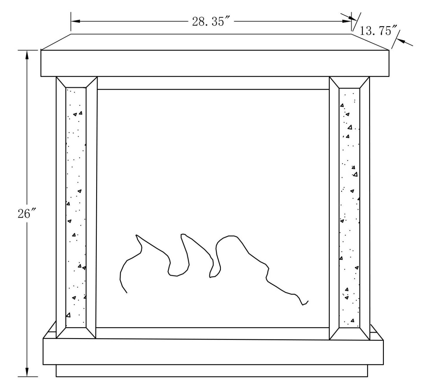 Cheminée Électrique LED Elsa 28.3 Glam - Argent et Verre|Foyer électrique somptueux à DEL Elsa de 28,3 po - argenté et verre