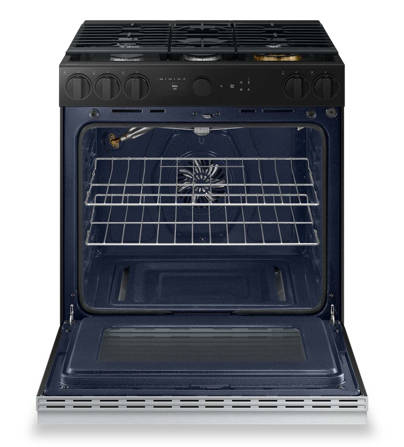 Cuisinière intelligente à gaz encastrée Samsung de 6 pi³ avec friture à air et Air Sous Vide - acier inoxydable - NSG6DG… | Samsung 6 Cu. Fort. Cuisinière à gaz intelligente avec friture à air et sous vide – Acier inoxydable…