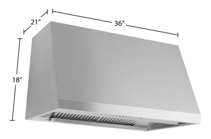 Hotte de cuisinière commerciale intelligente GE 36" - Acier inoxydable - UVW93642PSS | Hotte de cuisinière intelligente commerciale GE de 36 po - acier inoxydable - UVW93642PSS | UVW93642