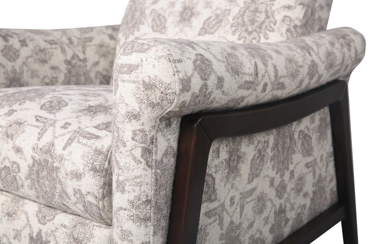 Fauteuil à inclinaison par poussée Mallie de 32 po en tissu chenille - ardoise multicolore Limbu