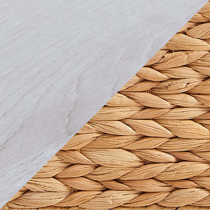 Table de chevet Jon 15,5 avec 2 paniers et tiroir - Chêne blanc|Table de fauteuil Jon de 15,5 po avec 2 paniers et tiroir - chêne blanc