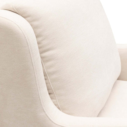Ellie 29 Linen-Look Fabric Swivel Glider Accent Chair with Wingback and Recessed Arms - Beige | Fauteuil d’appoint à oreilles coulissant et pivotant Ellie de 29 po en tissu d’apparence lin avec accoudoirs en retrait - beige