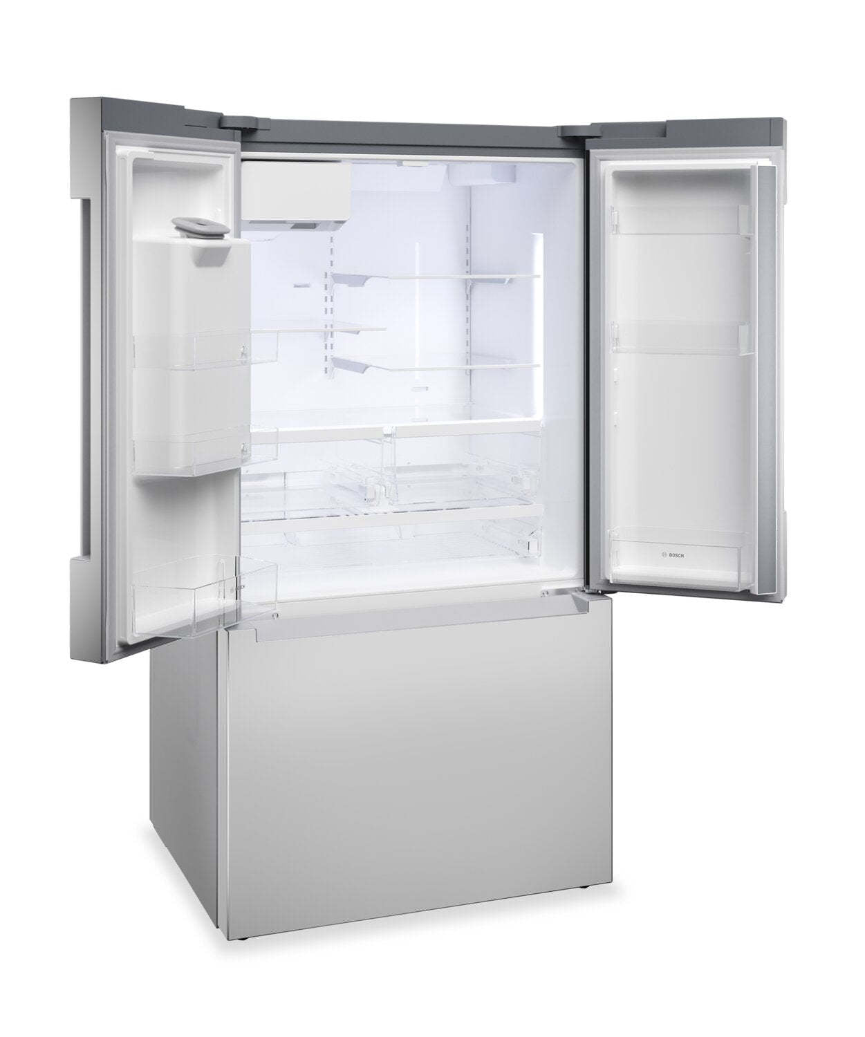 Bosch 36 26 Cu. Ft. 100 Series Smart French-Door Refrigerator - Stainless Steel - B36FD10ENS | Réfrigérateur intelligent Bosch série 100 de 36 po et de 26 pi3 à portes françaises - acier inoxydable - B36FD10ENS | B36FD10S