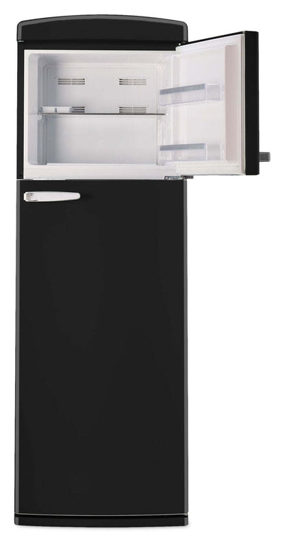 Unique Classic Retro 24 11 Cu Ft. Top Freezer Refrigerator – Midnight Black - UNQ-310L B TM | Réfrigérateur Classic Rétro d’Unique de 24 po et de 11 pi3 à congélateur supérieur - noir minuit - UNQ-310L B TM