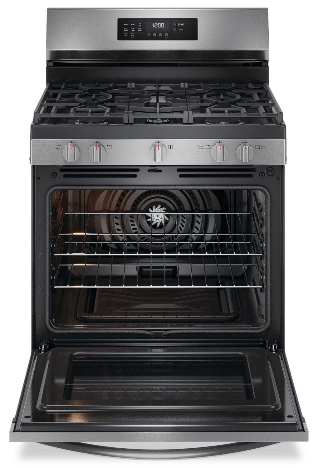 Cuisinière à gaz Frigidaire de 5,1 pi³ avec friture à air et cuisson par convection - acier inoxydable - FCRG3083AS